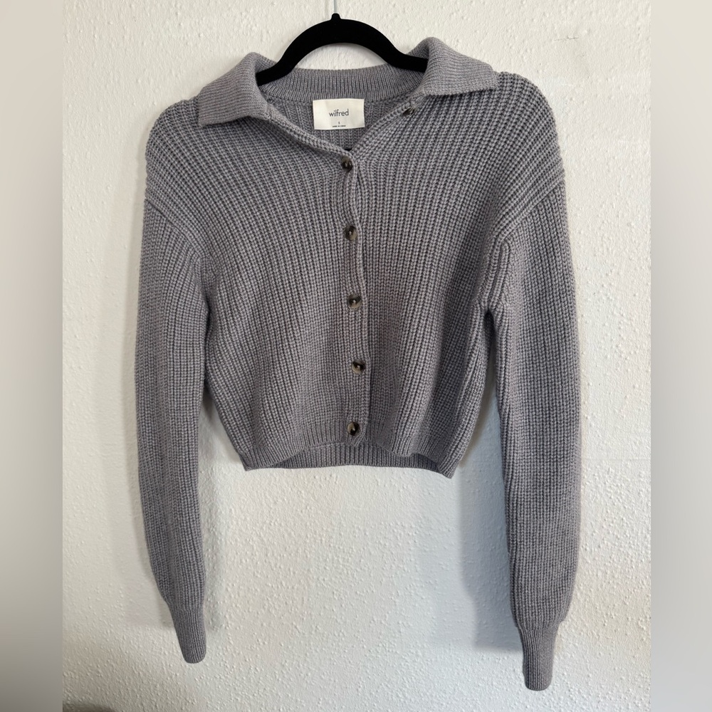Wilfred Charcoal Button-Up Cardigan
